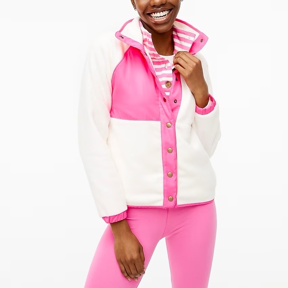 J. Crew Sherpa Jacket with Snaps, M - Picture 4 of 4